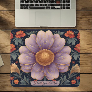 Inspirational Quote Art Nouveau Spring Garden Cute Mouse Mat