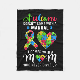 Inspirational Quote Autism Mum Autism Awareness Wo Fleece Blanket