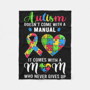Inspirational Quote Autism Mum Autism Awareness Wo Fleece Blanket