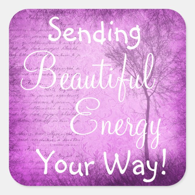Inspirational Quote Beautiful Energy  Sticker (Front)