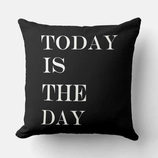 Inspirational Quote Black And White Cushion (Front)