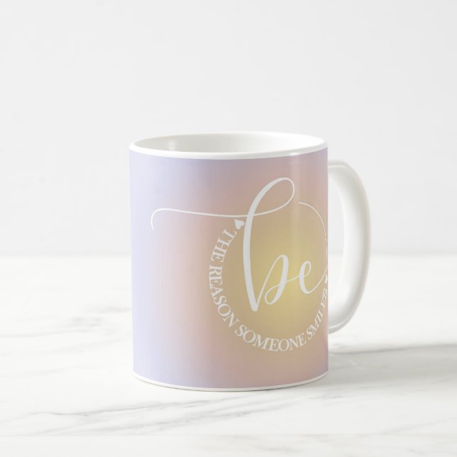 Inspirational Quote Blue Be Someone's Smile Coffee Coffee Mug (Front Right)