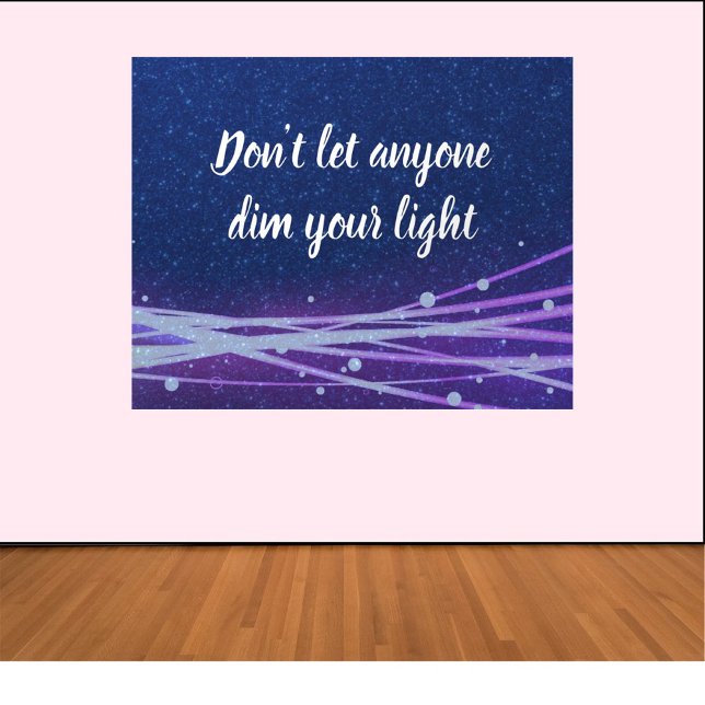 Inspirational Quote Blue & Purple  Foil Prints (Creator Uploaded)