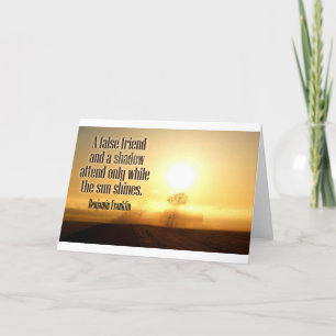Inspirational Quote by Benjamin Franklin Card