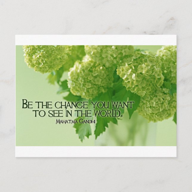Inspirational Quote by Ghandi -- Change Postcard (Front)