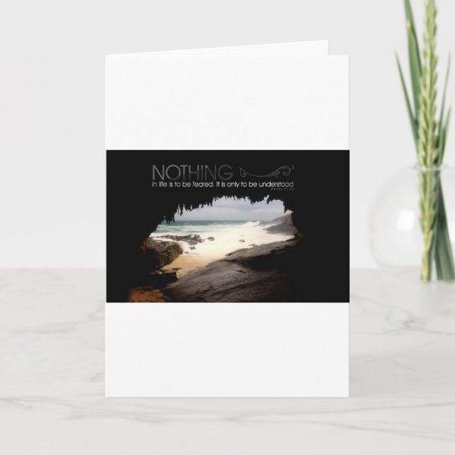 Inspirational Quote by Marie Curie Card (Front)