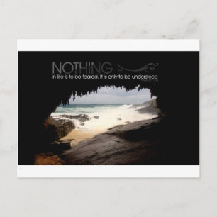 Inspirational Quote by Marie Curie Postcard