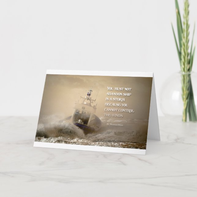 Inspirational Quote by St. Thomas More Card (Front)