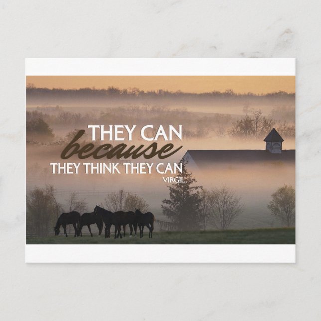 Inspirational Quote by Virgil Postcard (Front)