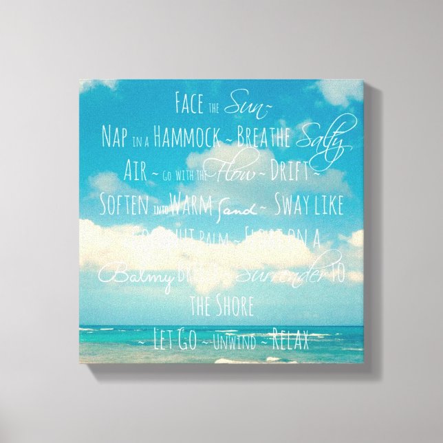 Inspirational Quote Canvas Print (Front)