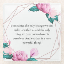 Inspirational Quote "Change" Ceramic Tile