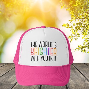 Inspirational Quote Cheerful Positive Affirmation Trucker Hat