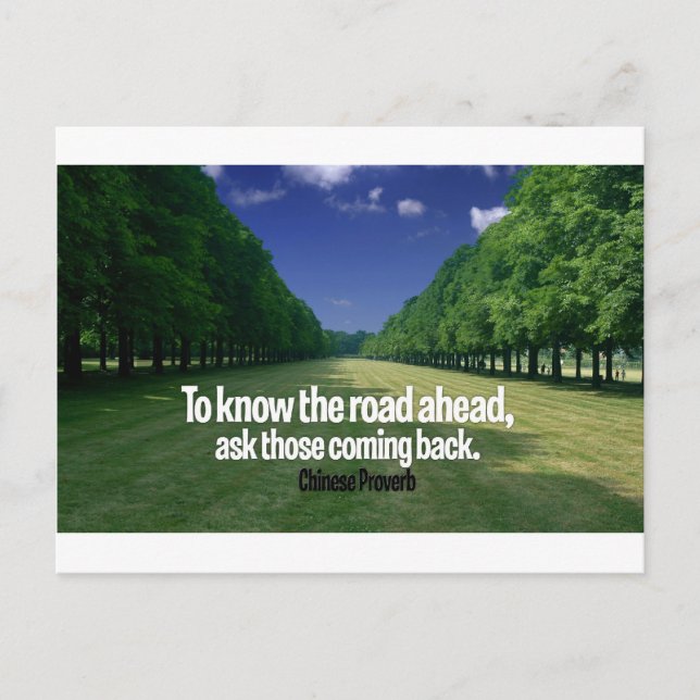 Inspirational Quote -- Chinese Proverb Postcard (Front)