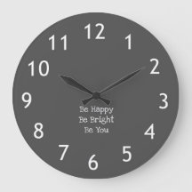 Inspirational quote clock