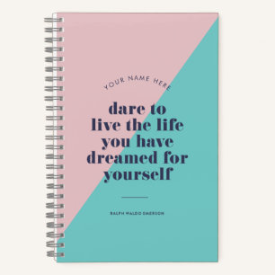 Inspirational Quote Colour Block Notebook