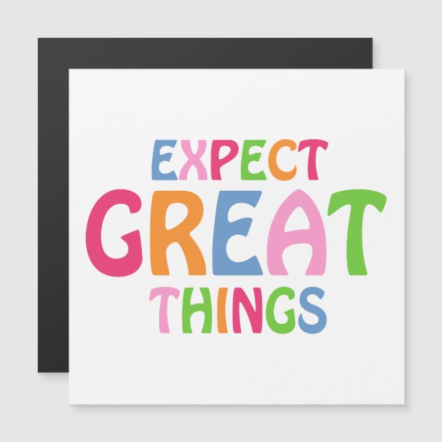 Inspirational Quote Colourful Cute Magnetic Card (Front/Back)