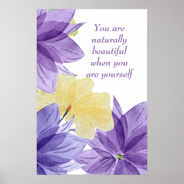 Inspirational Quote Confident Positive Affirmation Poster (Front)