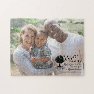 Inspirational Quote Custom Family Photo Jigsaw Puzzle