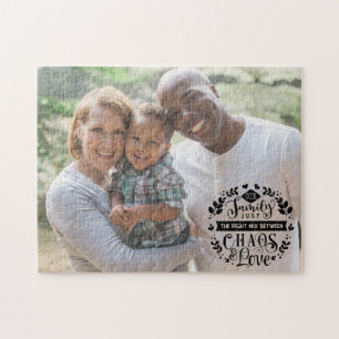 Inspirational Quote Custom Family Photo Jigsaw Puzzle