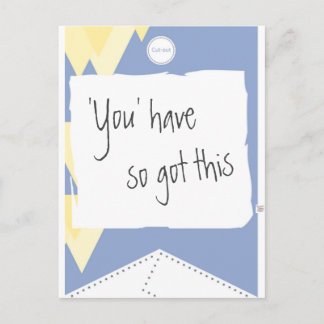 Inspirational quote. cut-out flag gift postcard
