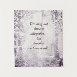Inspirational quote design tapestry