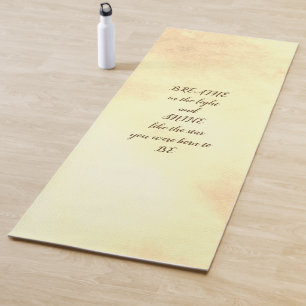 Inspirational quote design yoga mat