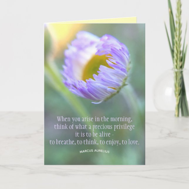 Inspirational Quote Floral Macro Photo Template (Front)