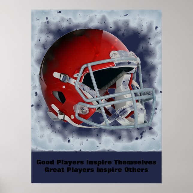Inspirational Quote Football Inspire Team Poster (Front)