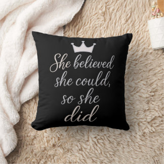 Inspirational Quote for Women Cushion