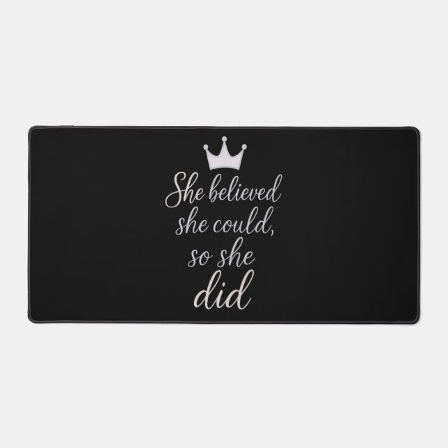 Inspirational Quote for Women Desk Mat (Front)