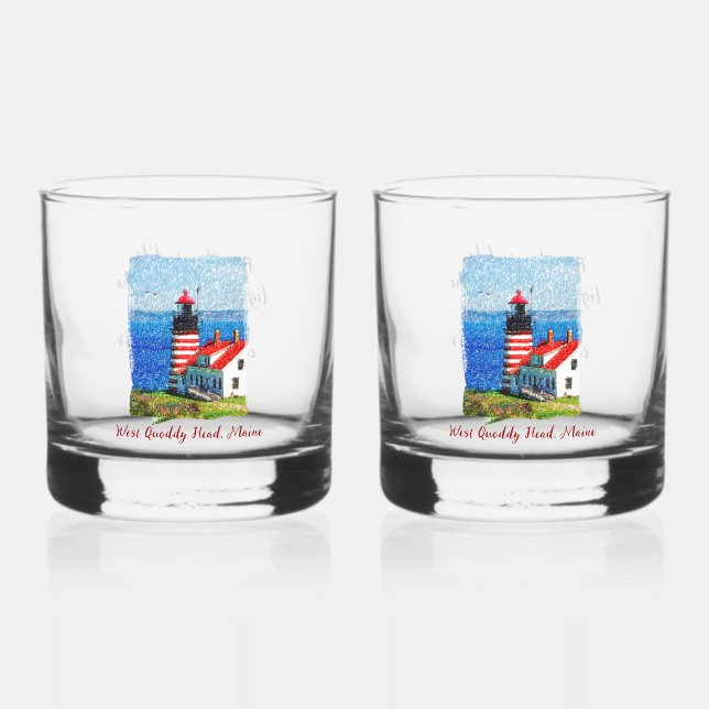 Inspirational quote friendship | Lighthouse  Whiskey Glass (Front)
