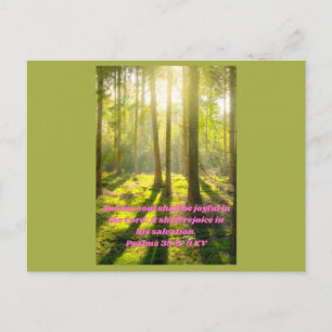 Inspirational quote from the bible postcard