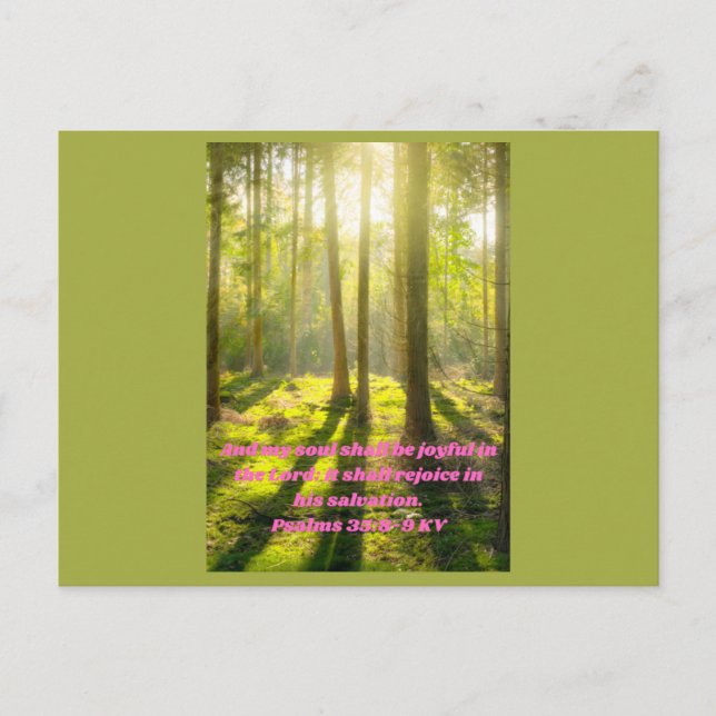 Inspirational quote from the bible postcard (Front)