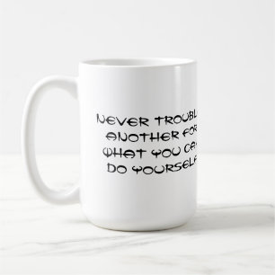 Inspirational quote graphic coffee mug