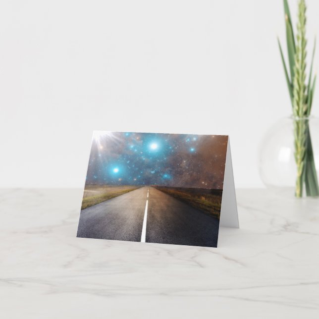 Inspirational Quote Greeting Card - Road Travelled (Front)