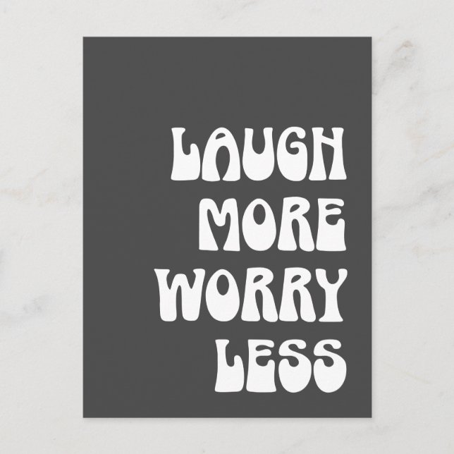 Inspirational Quote in Retro Typography in Black Postcard (Front)