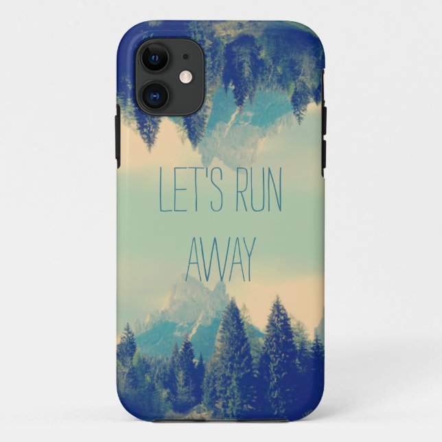 Inspirational quote iPhone 5 case Let's run away (Back)