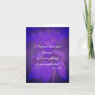 Inspirational Quote Iris Blank Note Card