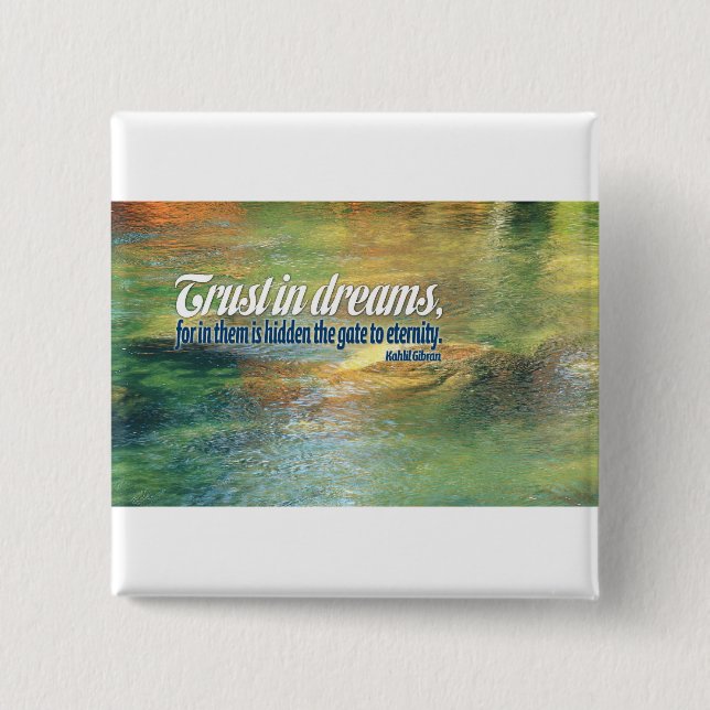 Inspirational Quote -- Kahlil Gibran 15 Cm Square Badge (Front)