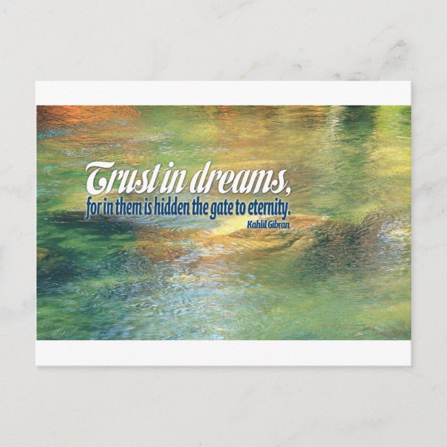 Inspirational Quote -- Kahlil Gibran Postcard (Front)