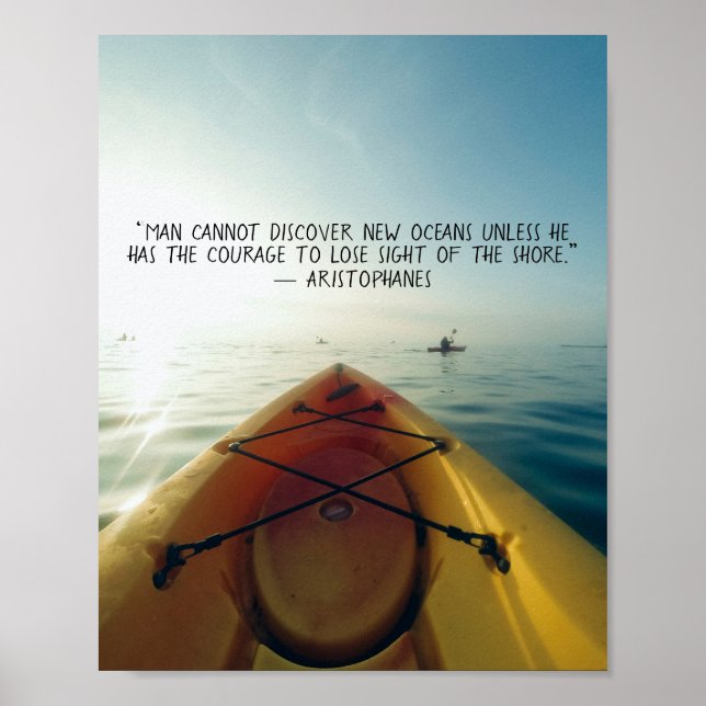Inspirational Quote Kayak Poster (Front)