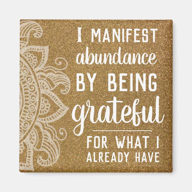 Inspirational Quote Law Of Attraction Motivational Magnet (Front)