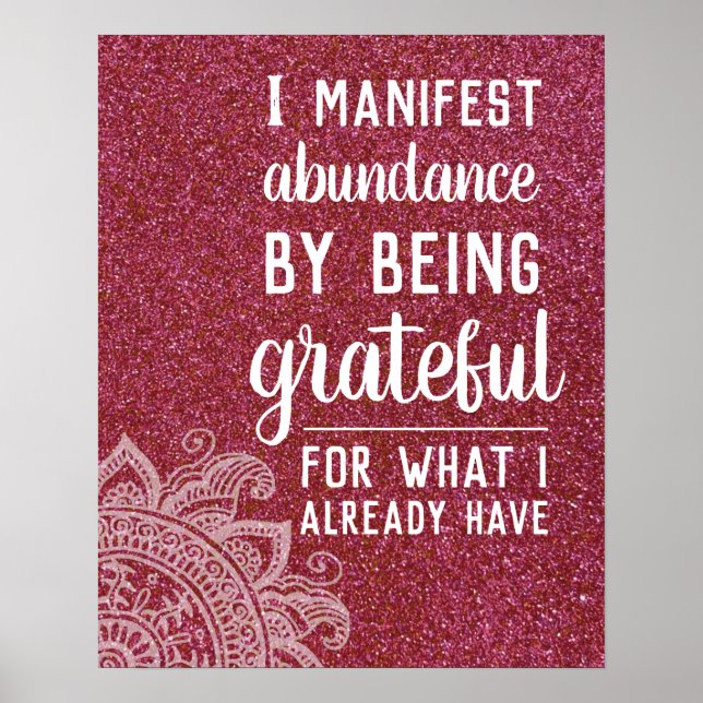 Inspirational Quote Law of Attraction Motivational Poster (Front)