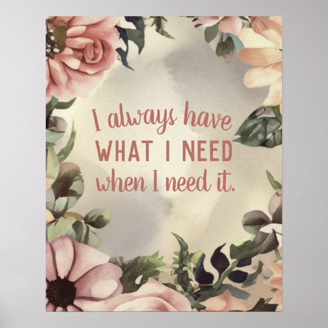 Inspirational Quote Law of Attraction Motivational Poster (Front)