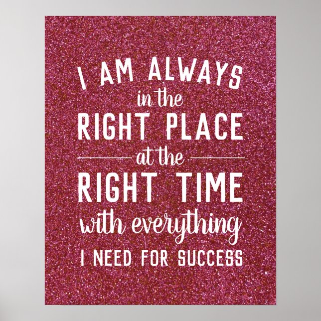 Inspirational Quote Law of Attraction Motivational Poster (Front)