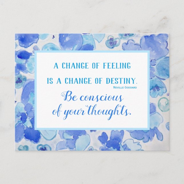 Inspirational Quote Law of Attraction Postcard (Front)