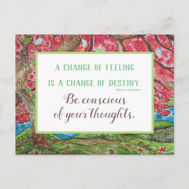 Inspirational Quote Law of Attraction Postcard (Front)