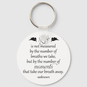 Inspirational Quote: Life is not measured... Key Ring