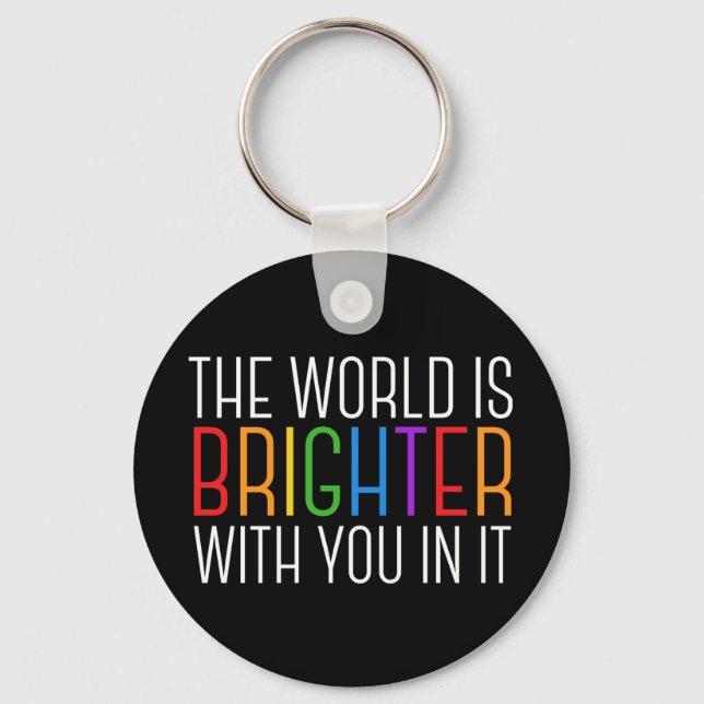 Inspirational Quote Mental Health Encouragement Key Ring (Front)