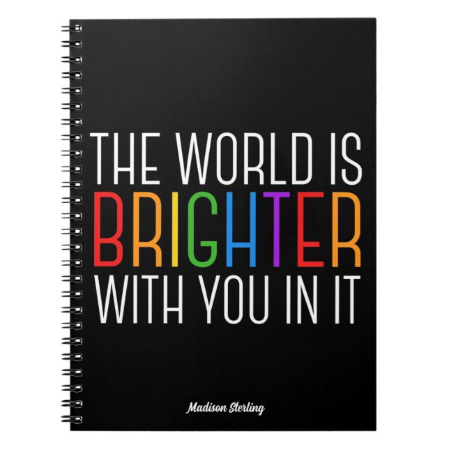 Inspirational Quote Mental Health Encouragement Notebook (Front)